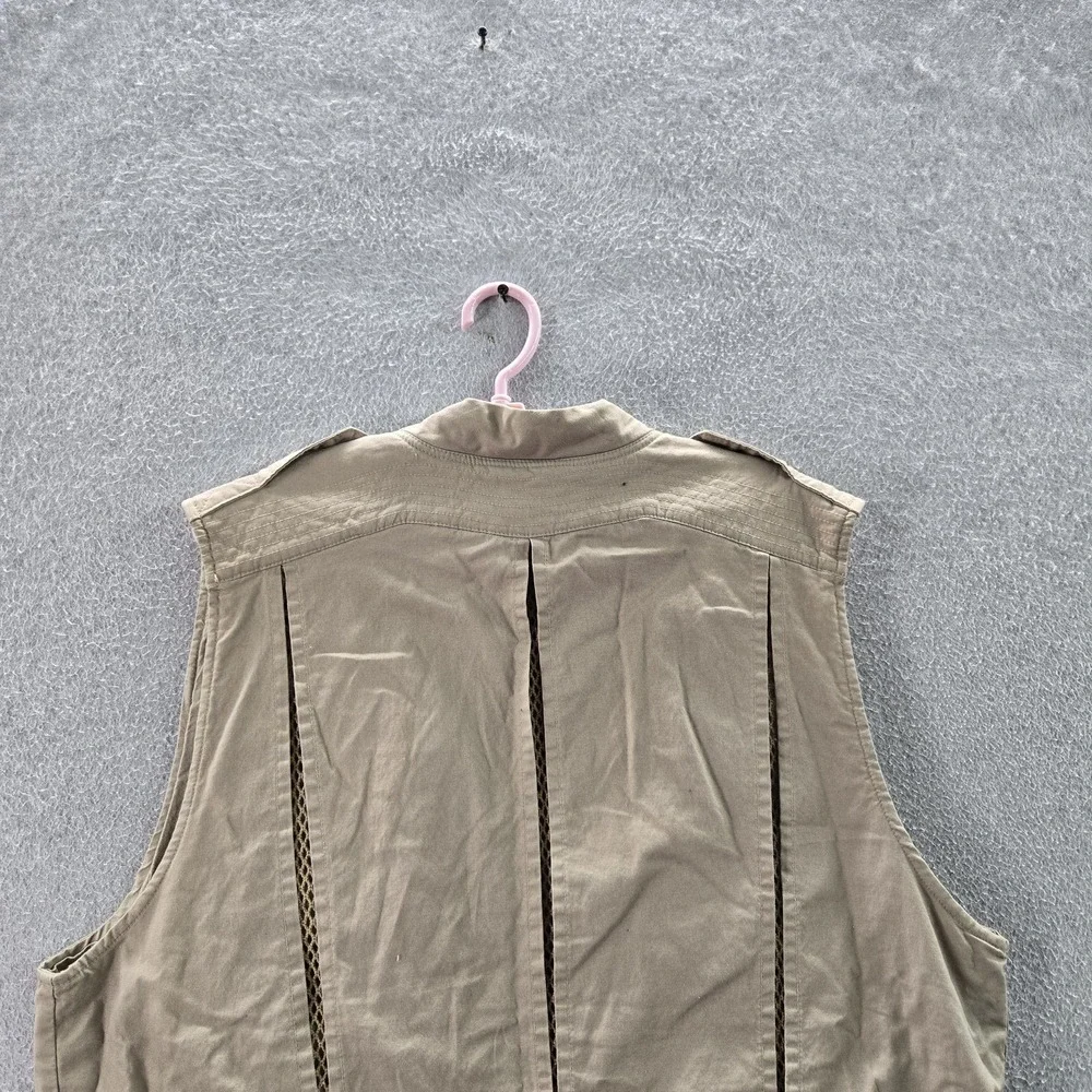VINTAGE Banana Republic Men Jacket M Safari Khaki Cargo Vest Fishing Utility‎